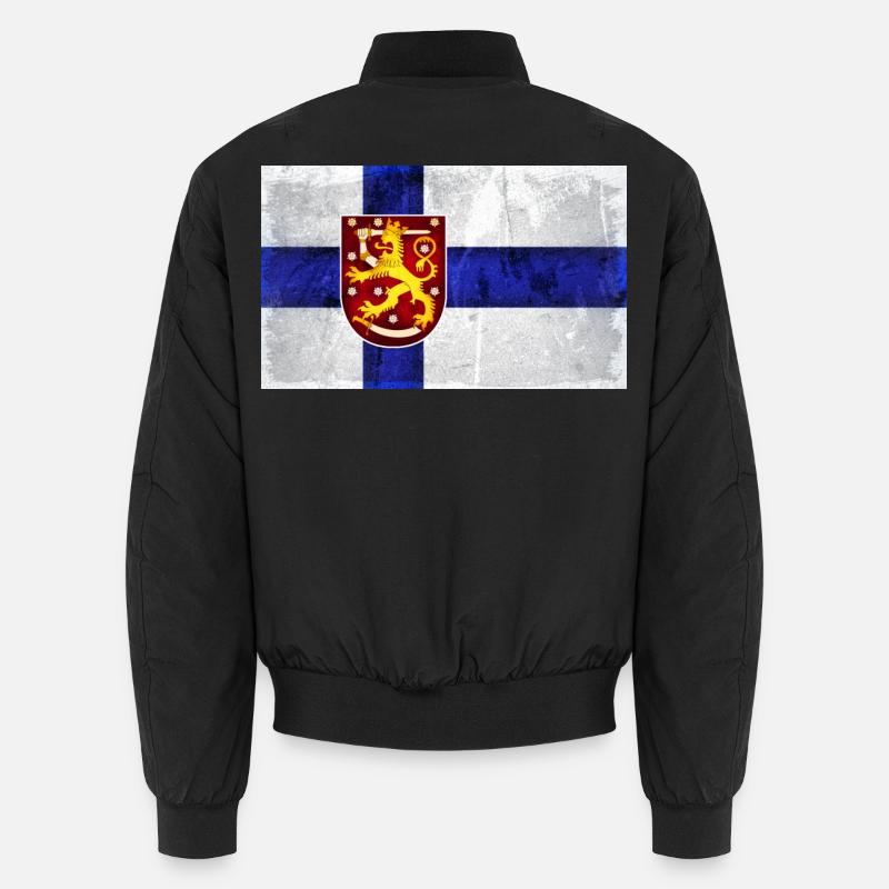 Finnland Flagge Löwe Unisex Bomberjacke