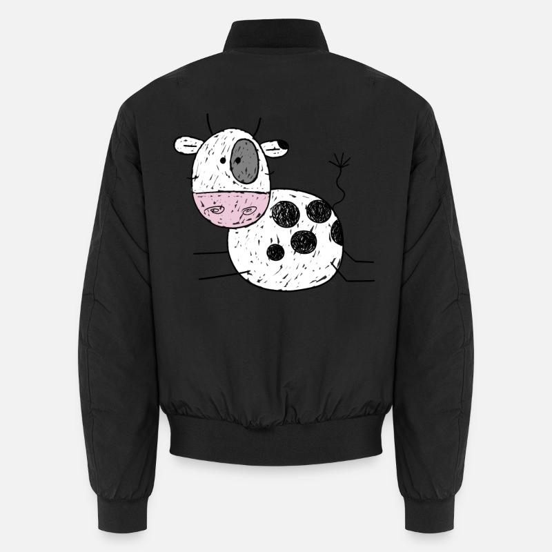 Witzige Kuh Comic I Kinder Geschenk I Kälbchen Unisex Bomberjacke