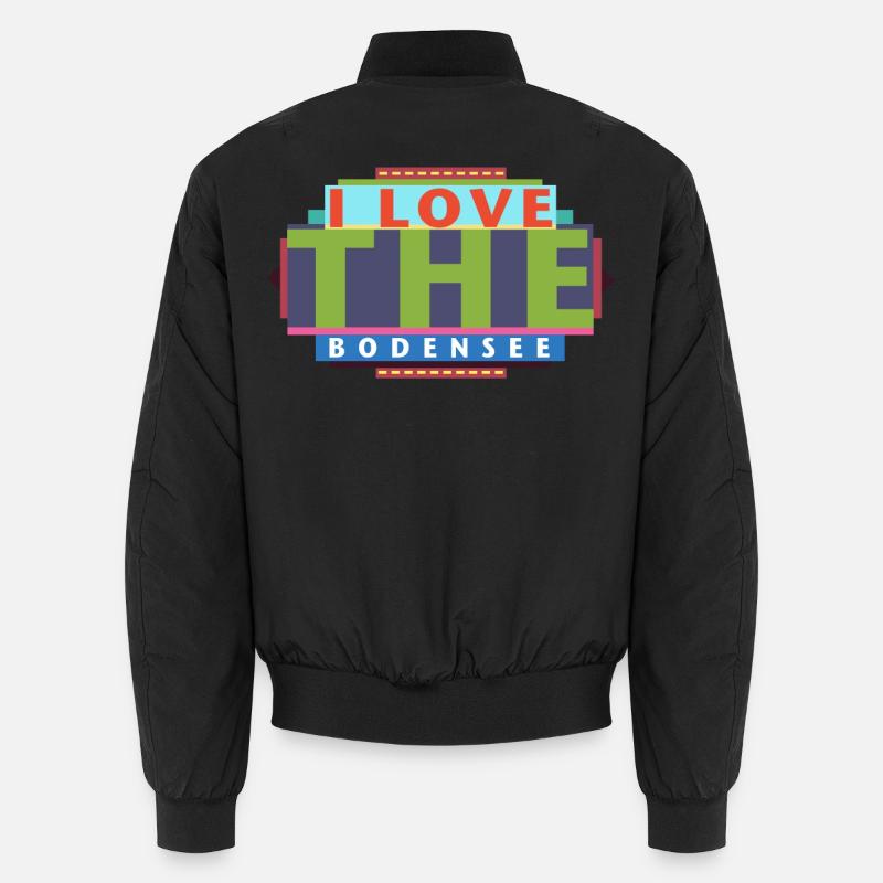 I Love The Bodensee - Unisex Bomberjacke - Schwarz