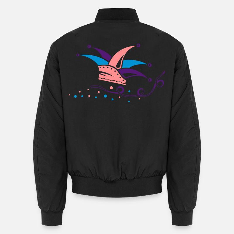 Carnival, jester cap, streamers Unisex Bomber Jacket