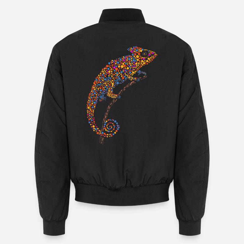 Caméléon mignon caméléon de couleur Bomber unisexe