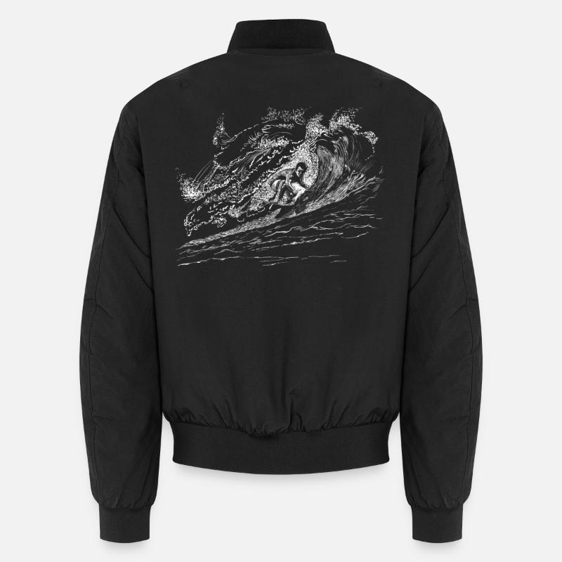 surfing - Unisex Bomberjacke - Schwarz