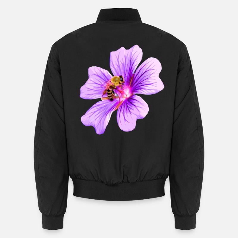 Abeille Floraison - Bomber unisexe - noir