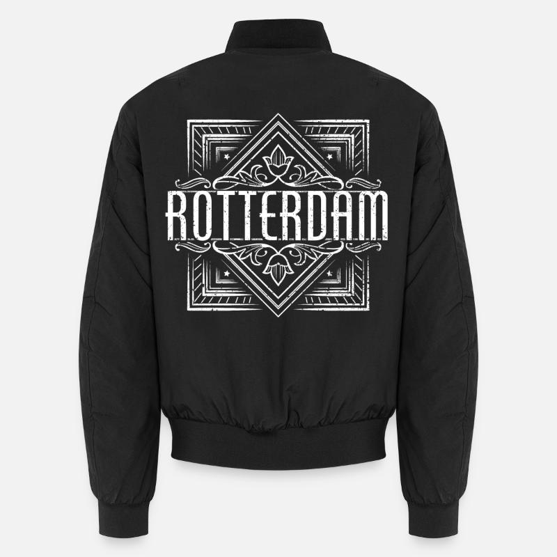 Conception de Rotterdam - Bomber unisexe - noir