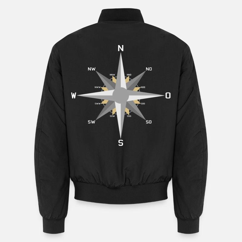 Windrose - Unisex Bomberjacke - Schwarz