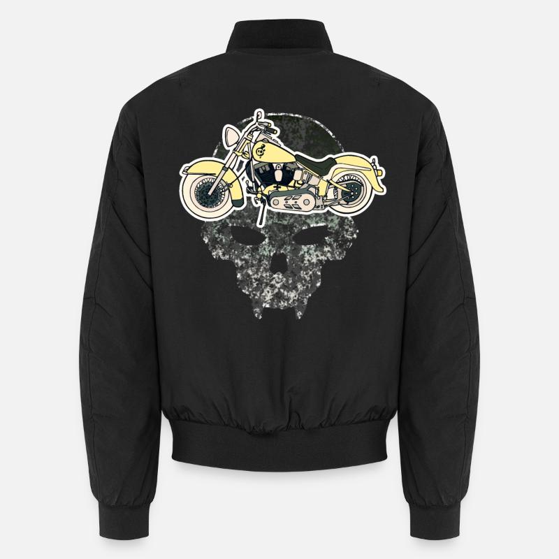 Totenkopf Motorrad - Unisex Bomberjacke - Schwarz