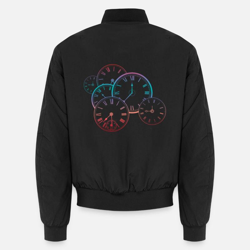 Vintage clock Unisex Bomber Jacket