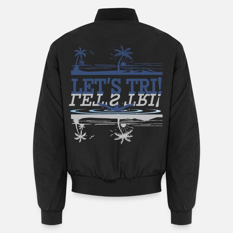 Triathlon - Let's Tri! - Unisex Bomber Jacket - black