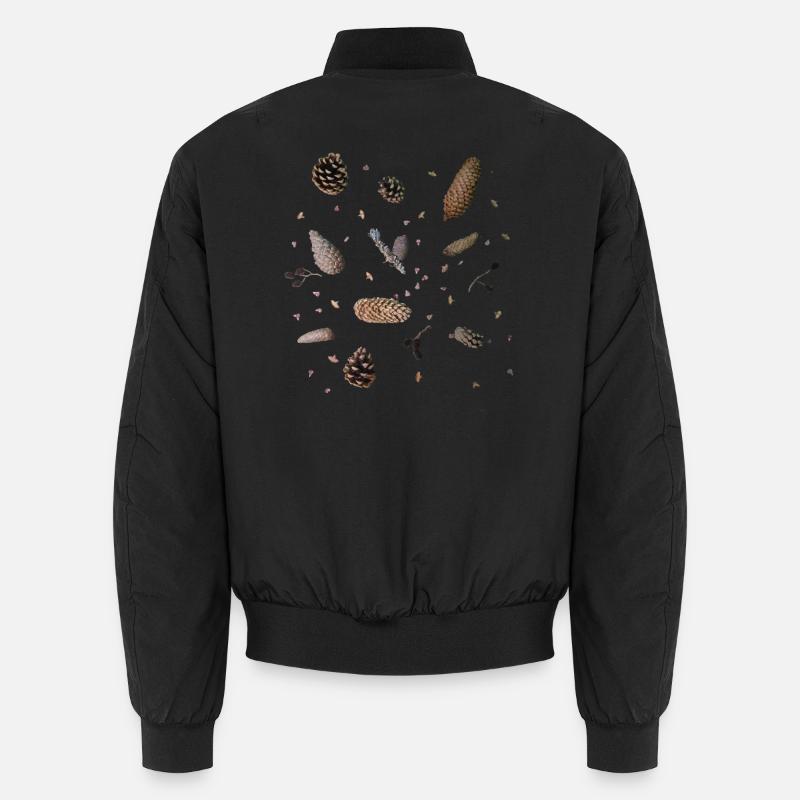 Zapfen, Botanik - Unisex Bomberjacke - Schwarz