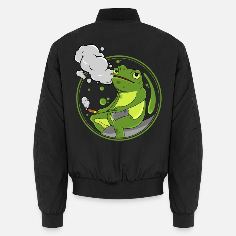 Frog Cigar - Unisex Bomber Jacket - black