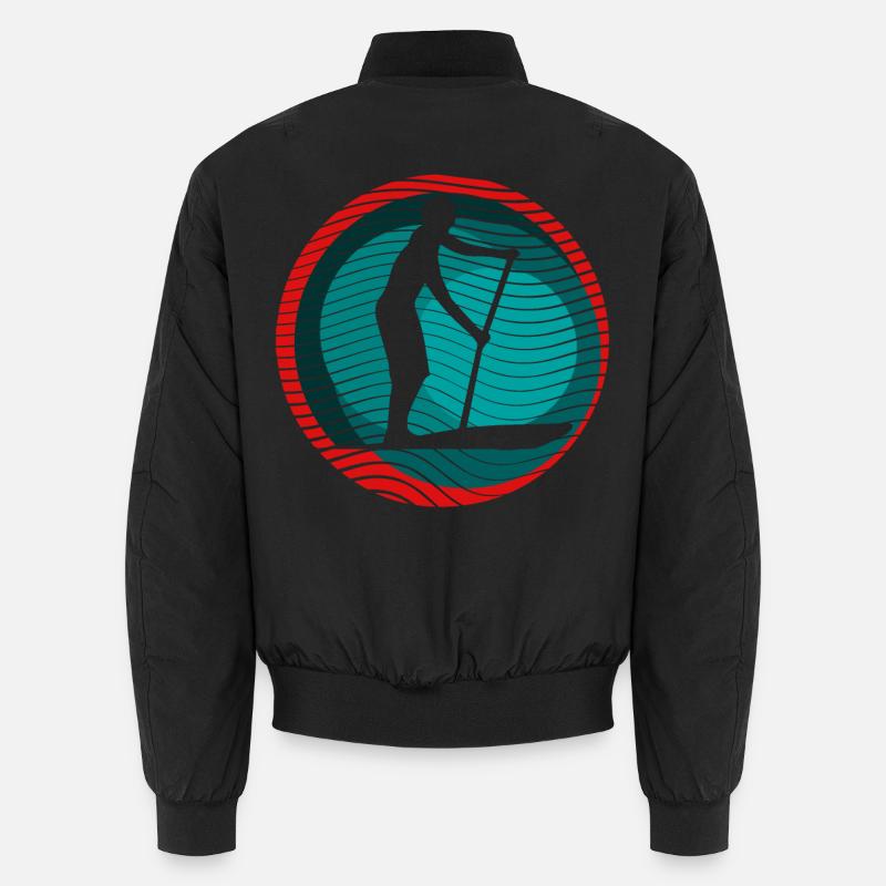 SUP Surfer - Unisex Bomber Jacket - black