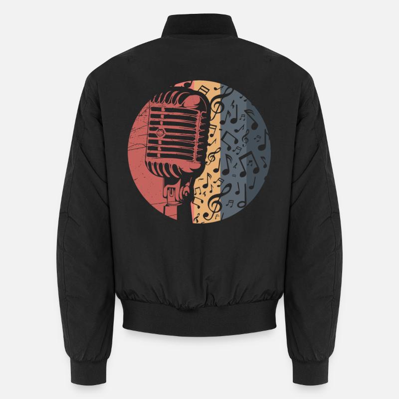 Microphone - Bomber unisexe - noir
