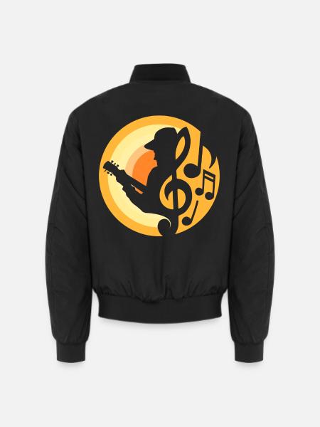 Guitar Player - Unisex Bomber Jacket - black