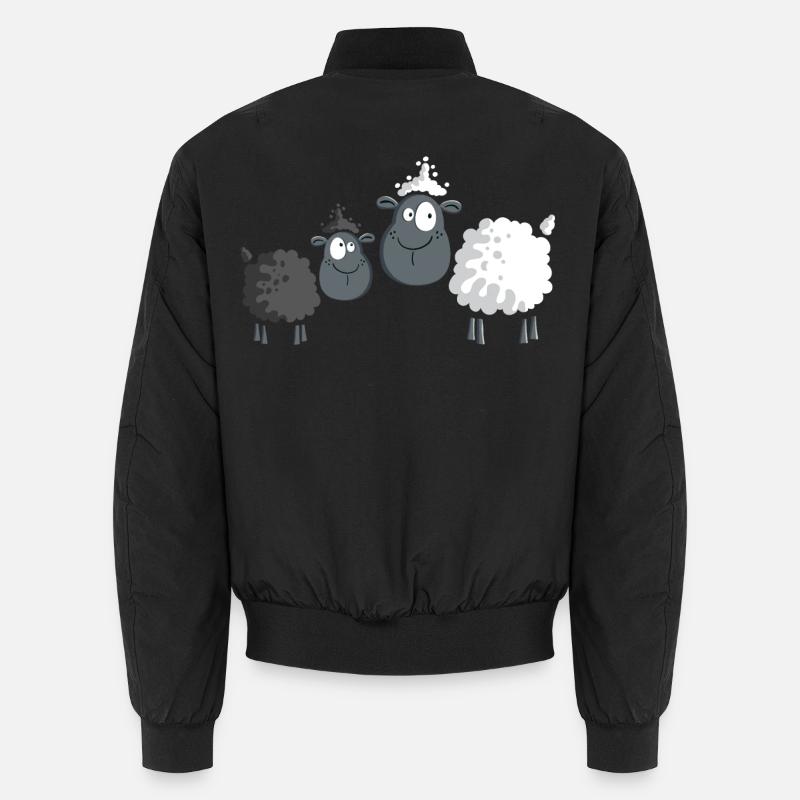 Zwei Schafe - Sheep - Schaf - Comic - Cute - Kids Unisex Bomberjacke