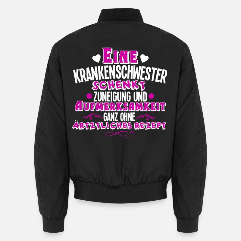 Krankenschwester - Unisex Bomberjacke - Schwarz