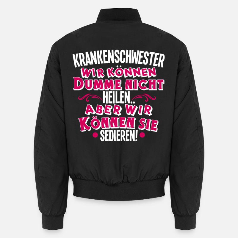 nurse - Unisex Bomber Jacket - black