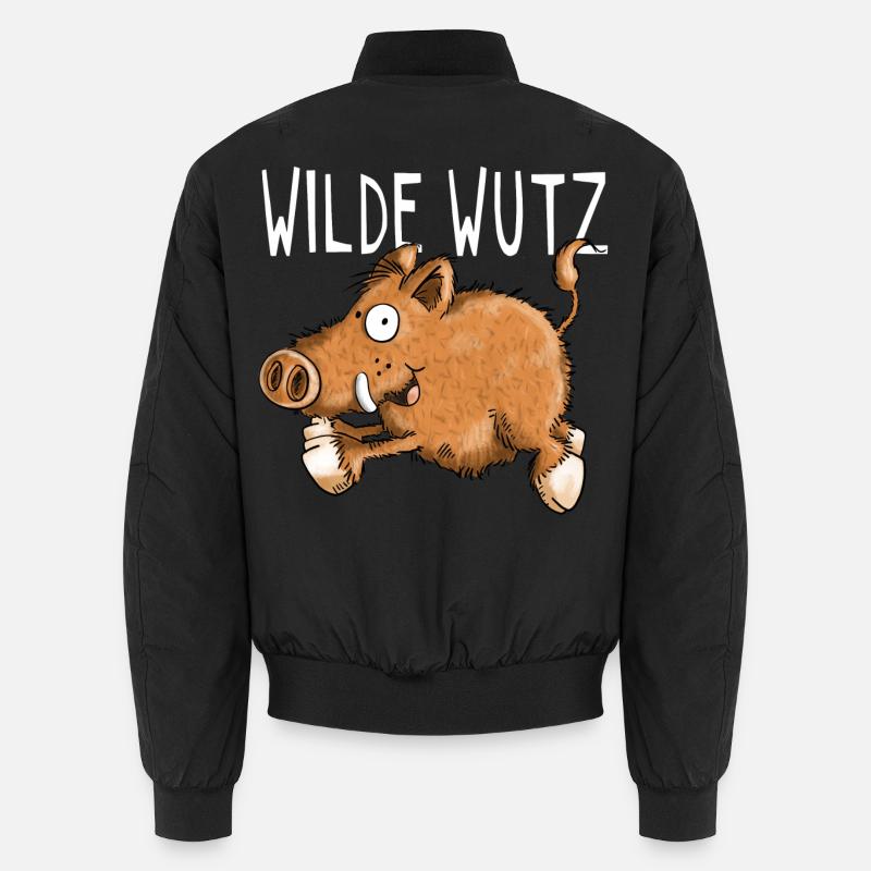 Wilde Wutz - Wildschwein - Wildsau - Geschenk Unisex Bomberjacke