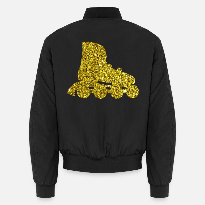 Gold Inline Skate - Unisex Bomberjacke - Schwarz