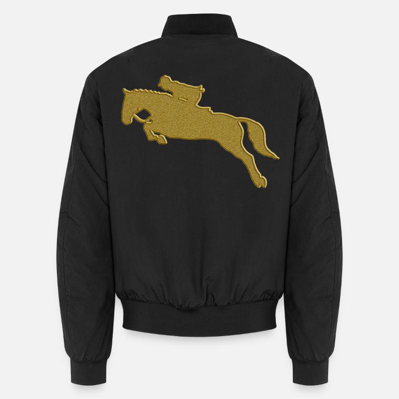 Gold Reiten Unisex Bomberjacke