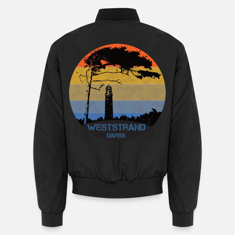 Ostsee, Darss, Weststrand - Unisex Bomberjacke - Schwarz