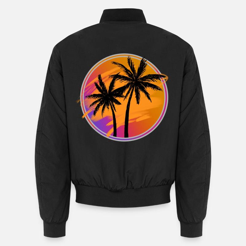 Palmiers rétro Bomber unisexe