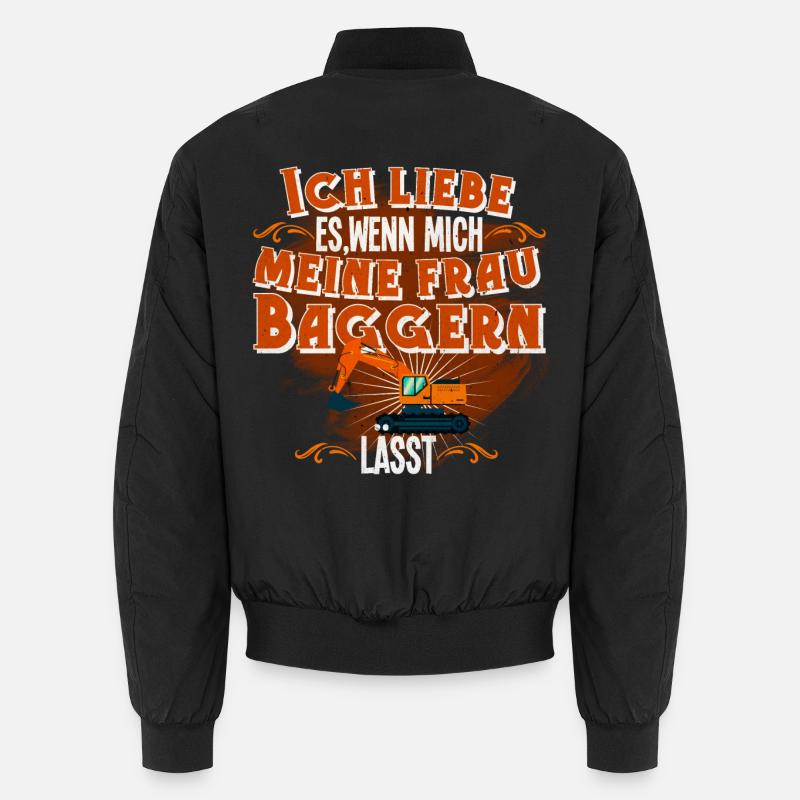 excavator - Unisex Bomber Jacket - black