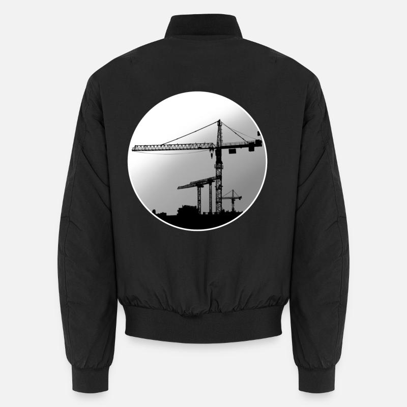 Crane operator crane - Unisex Bomber Jacket - black