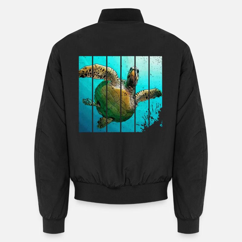 Schildkröte Unisex Bomberjacke