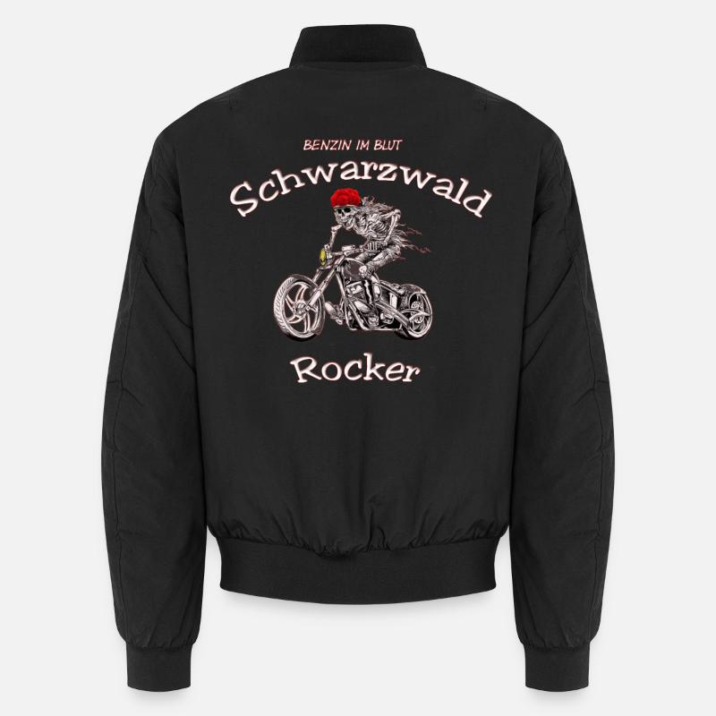 Schwarzwald Skelett-Rocker Unisex Bomberjacke
