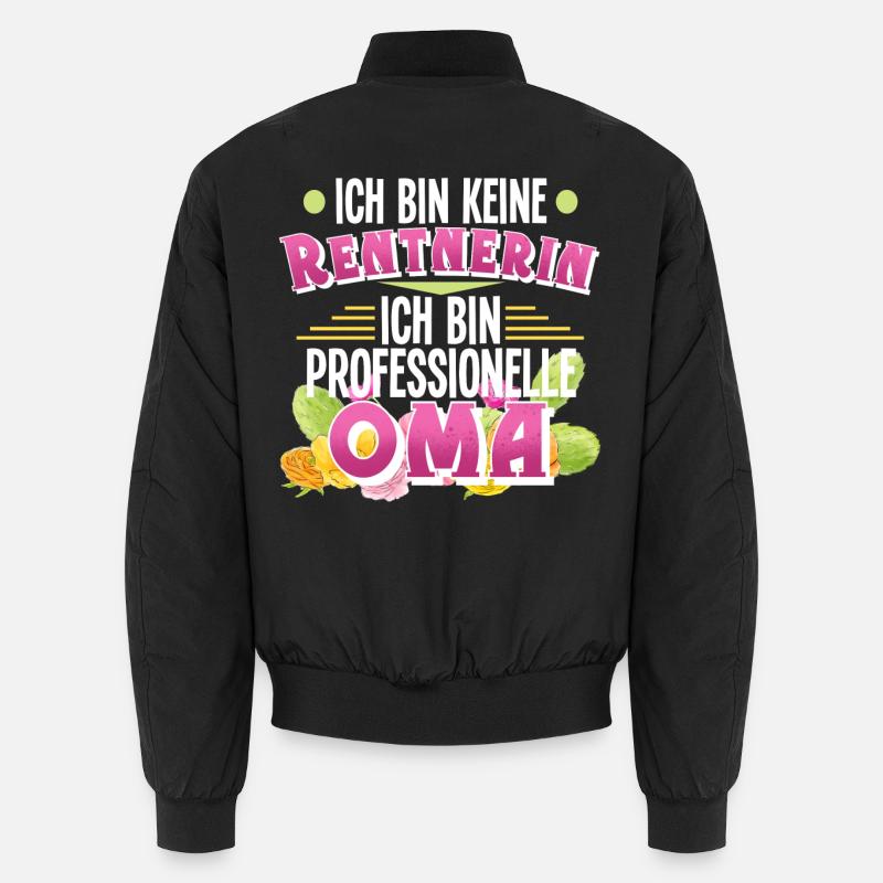 Oma Rentnerin - Unisex Bomberjacke - Schwarz