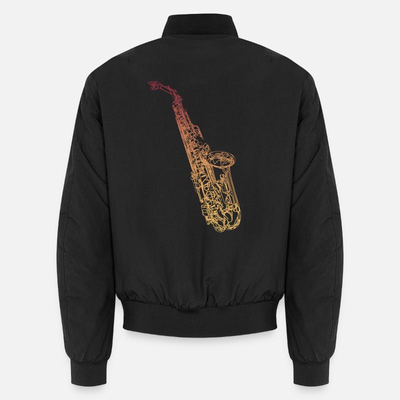 Tenor saxophone - Unisex Bomber Jacket - black