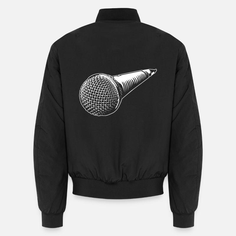 microphone - Bomber unisexe - noir