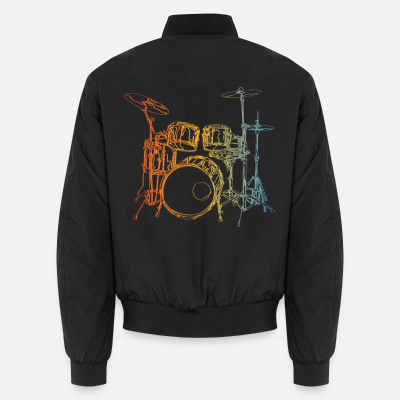 Schlagzeug - Unisex Bomberjacke - Schwarz