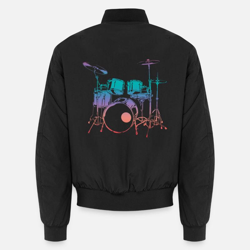 Drums - Unisex Bomber Jacket - black