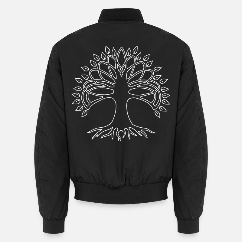 Arbre de vie blanc Bomber unisexe