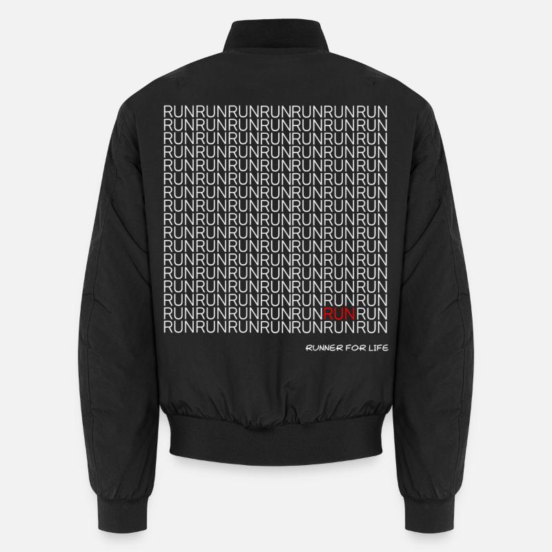 Courir Courir Motif de course avec accent rouge Bomber unisexe