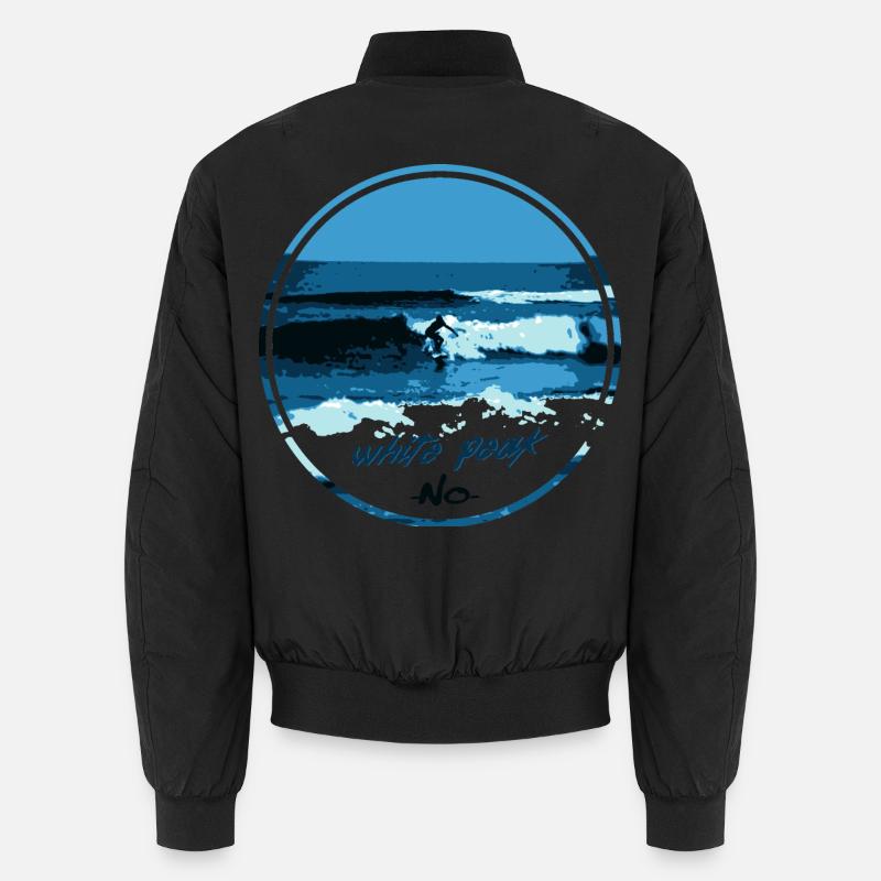 White peak - Unisex Bomber Jacket - black