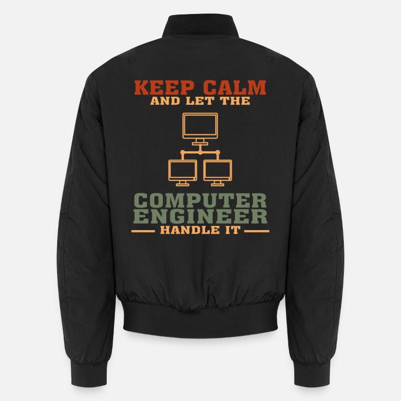 Bestseller Computer Engineer T-Shirt, Keep Calm Unisex Bomberjacke