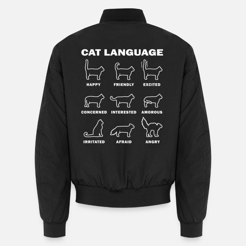 Langue des chats - Bomber unisexe - noir