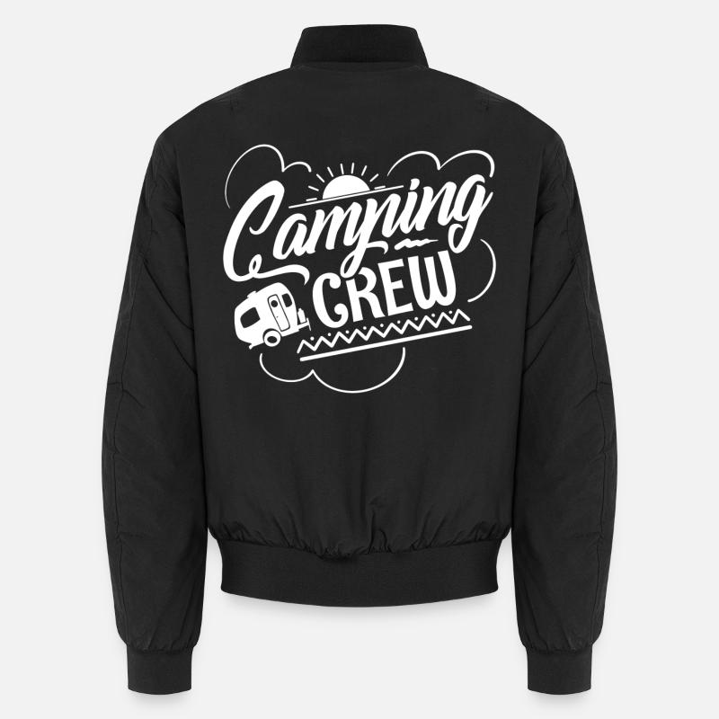 Camping Crew - Unisex Bomberjacke - Schwarz