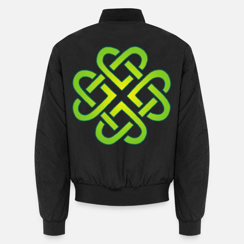 Four leaf clover and hearts Unisex Bomber Jacket