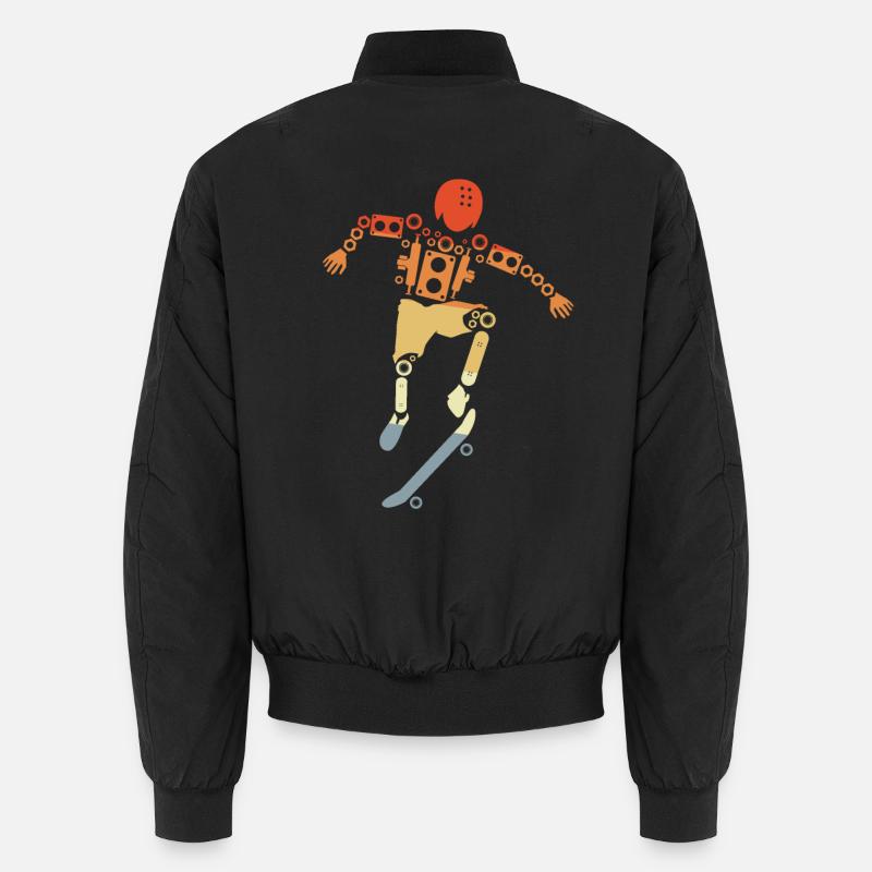 Skateboarder - Unisex Bomberjacke - Schwarz
