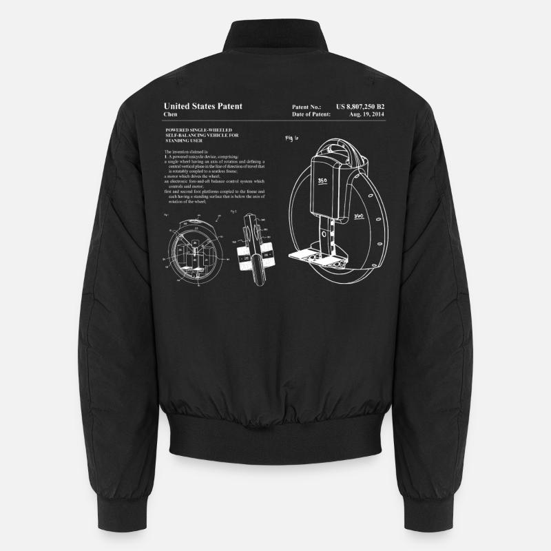 Solowheel Patent - Unisex Bomber Jacket - black