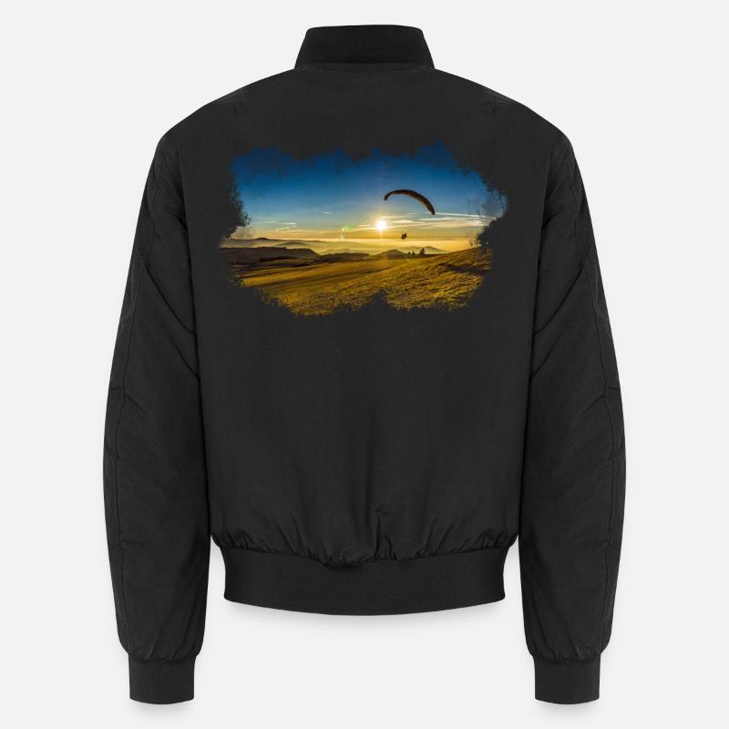 Paragliding Wasserkuppe - Unisex Bomber Jacket - black