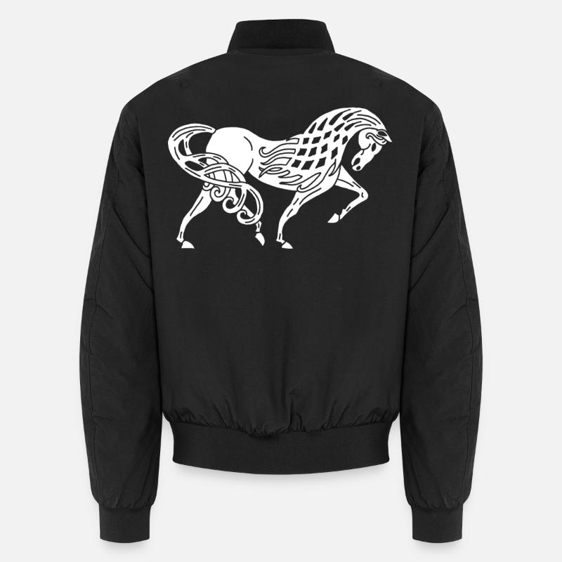 Celtic white horse Unisex Bomber Jacket