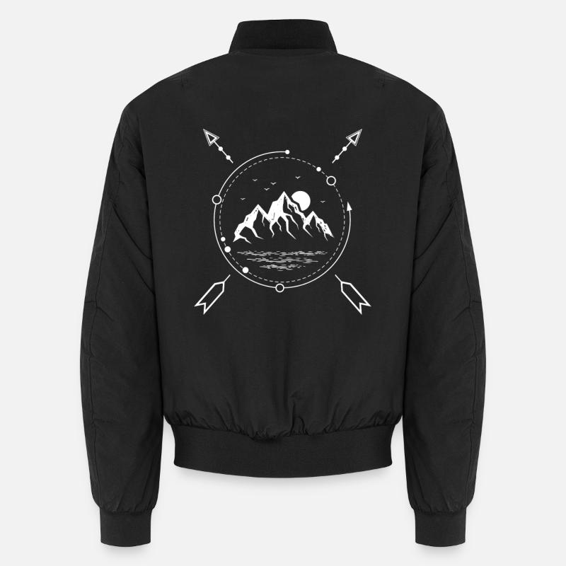 Berge - Unisex Bomberjacke - Schwarz