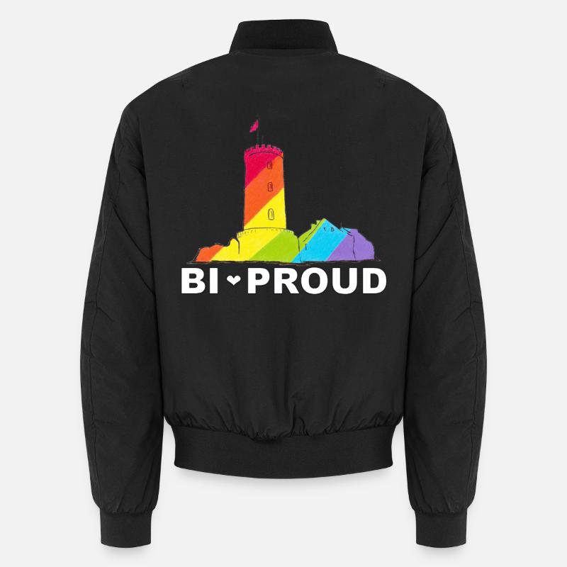 BI PROUD - Unisex Bomber Jacket - black