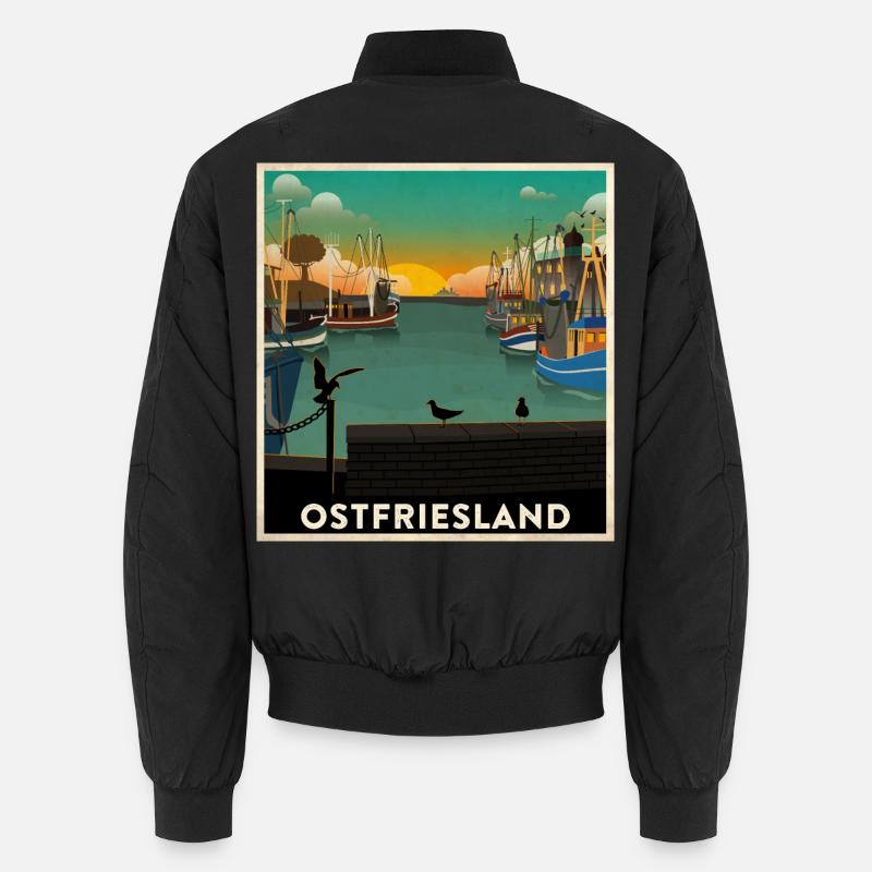 Ostfriesland Heimathafen Unisex Bomberjacke