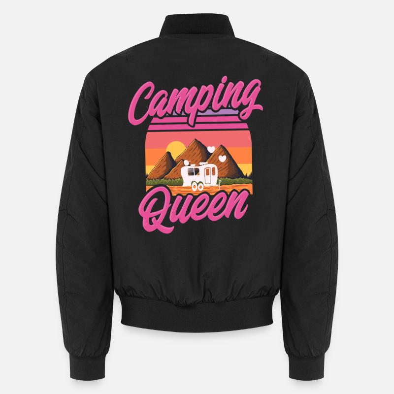 Camping Queen - Unisex Bomberjacke - Schwarz