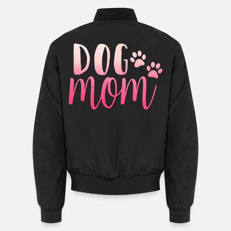 Dog mom - Unisex Bomber Jacket - black